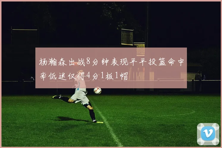 杨瀚森出战8分钟表现平平投篮命中率低迷仅得4分1板1帽